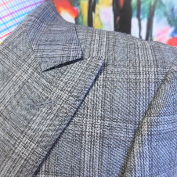 38 S- SAMUELSOHN 100% WOOL GRAY, TAUPE & DARK - Picture 4 of 7